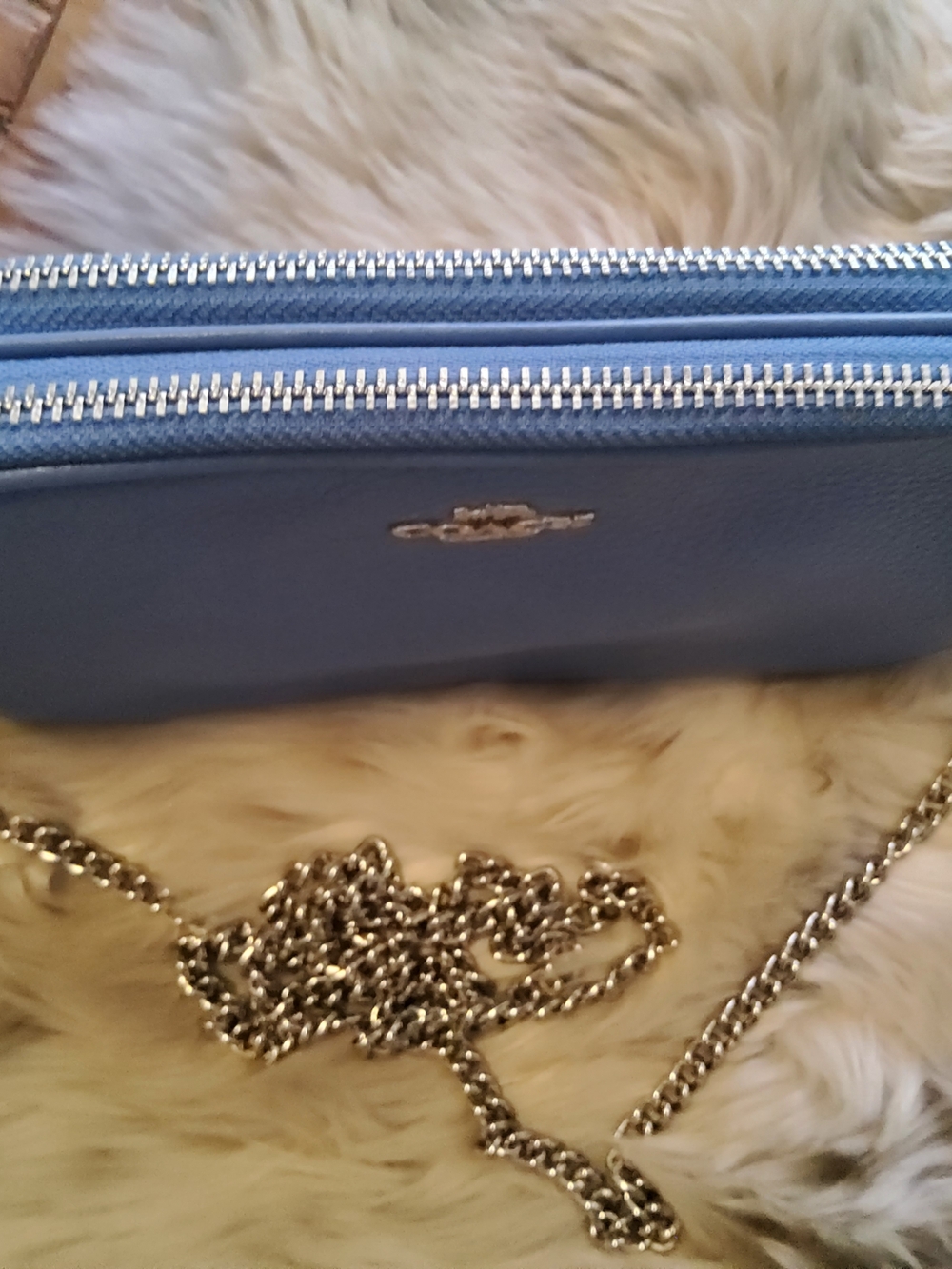 Coach Double Zip Camera Crossbody Bag Silver Chain EUC - Picture 8 of 15